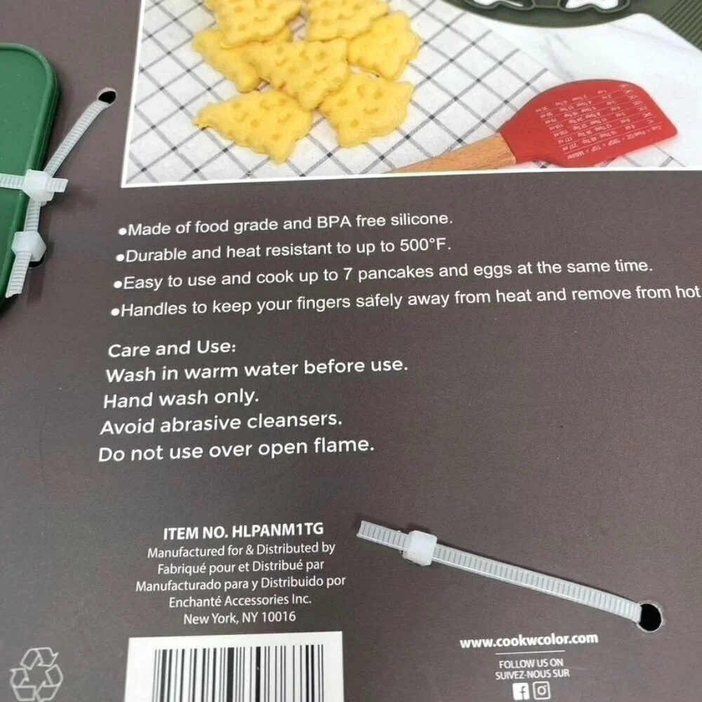 Cook With Color Silicone Trees Pancake Mold Green Mini Christmas Trees Holiday